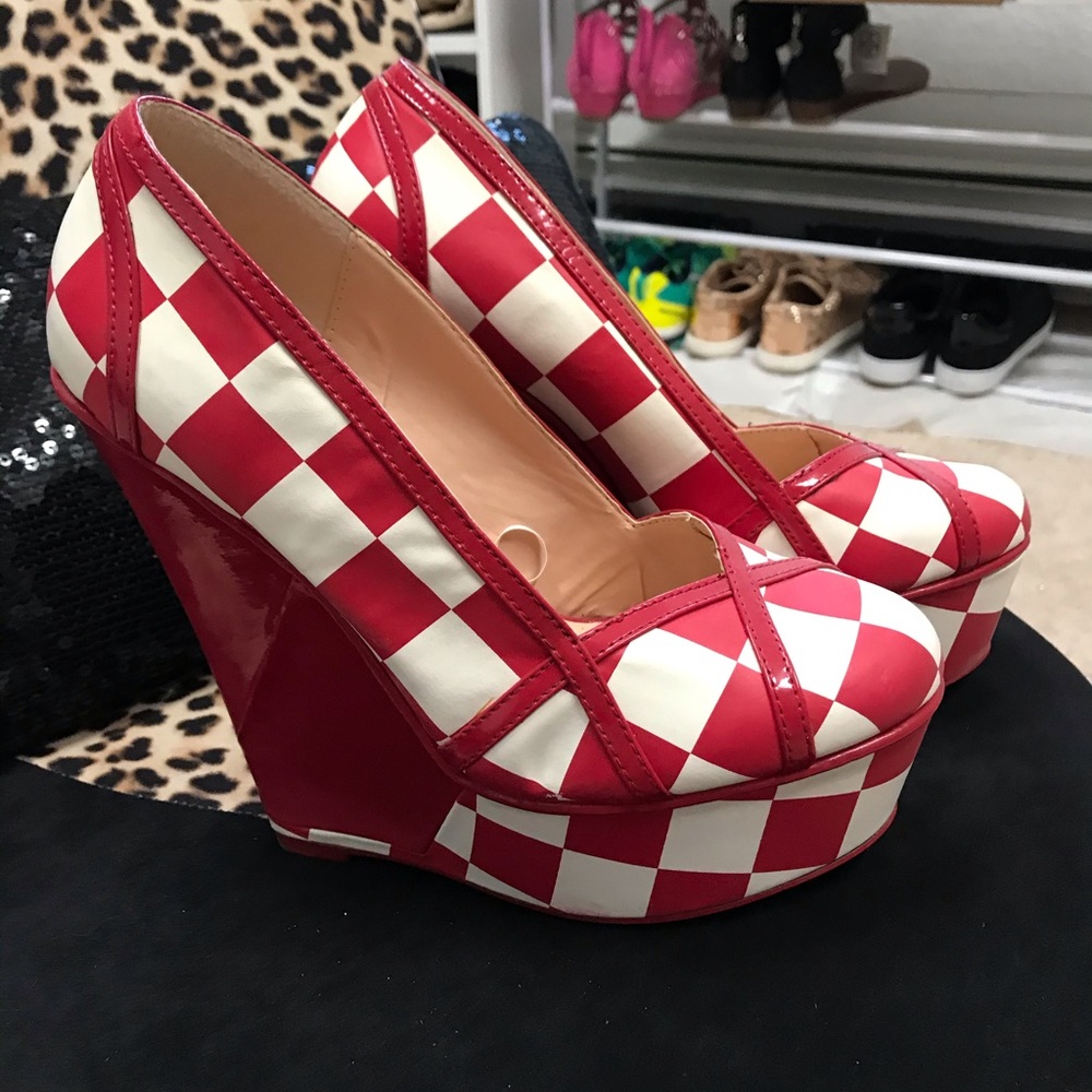 Checker Platform Heels size 11